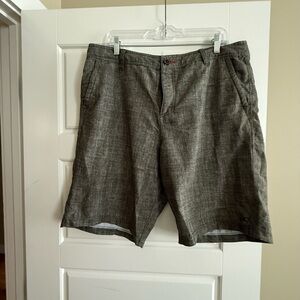 O'Neill Army Green Flat Front Hybrid Shorts Size 36